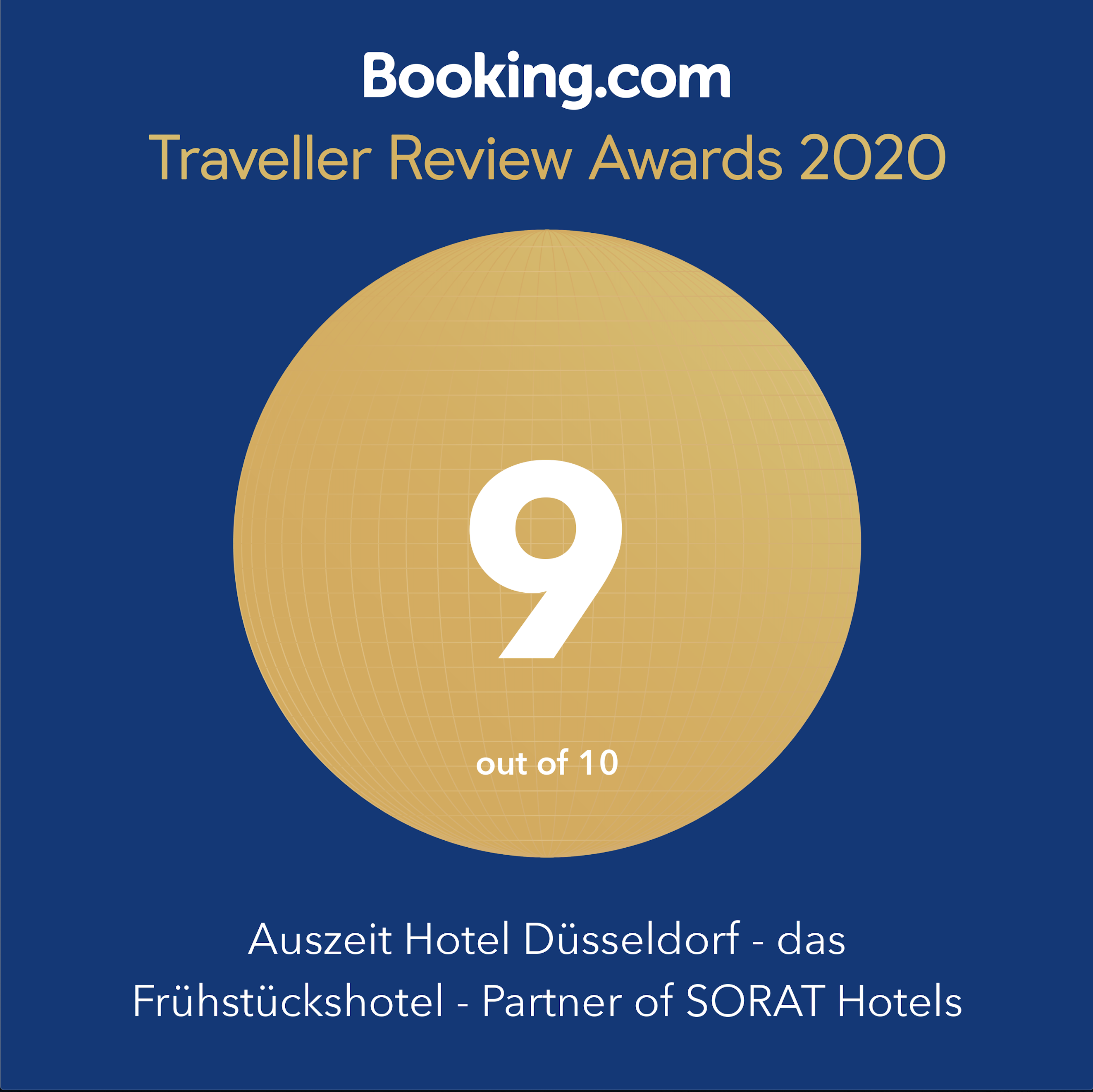 Booking.com Traveller Review Award 2020 Auszeit Hotel