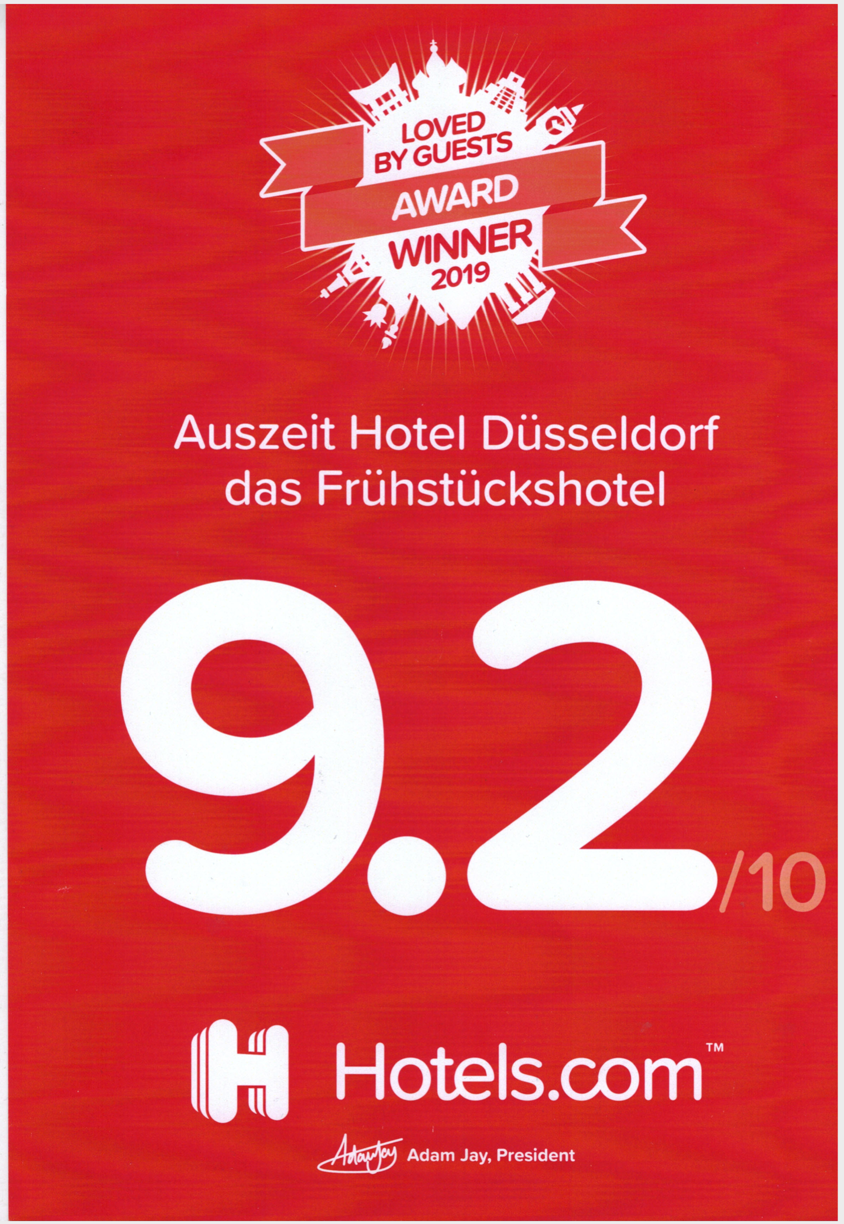 Hotels.com Loved by Guests Award 2019